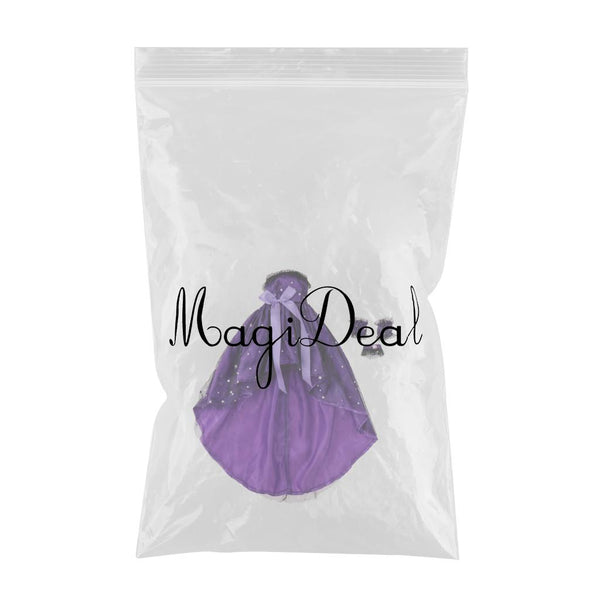 1/3 BJD Dress Purple Lolita Dress With Big Long Tail For Night Lolita Girl Doll