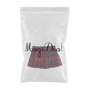 School Style 1/6 BJD Pleated Skirt JK Uniform Clothes for MSD DOD DOC DZ Doll Party/Casual Dress Up Wine Red Plaid