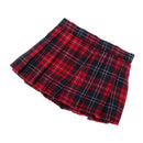 School Style 1/6 BJD Pleated Skirt JK Uniform Clothes for MSD DOD DOC DZ Doll Party/Casual Dress Up Wine Red Plaid