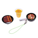3Pcs 1/6 Dollhouse Miniature Kitchen Food Set Juice Meatball Steak Keychains