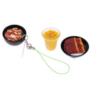 3Pcs 1/6 Dollhouse Miniature Kitchen Food Set Juice Meatball Steak Keychains