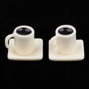 Miniature Coffee Cups And Coffee Saucer Sets For 1/12 Dollhouse Cafe Shop
