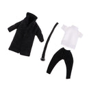 Fashionable Coat Top Pants Suit For 1/6 Takara Neo Blythe Dolls Dark Gray