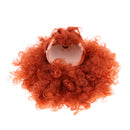 Dolls Wig Orange Explosive Curly Hairpiece with Head Scalp Shell Kit for 12inch RBL Blythe Takara Custom Party Outfit