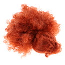Dolls Wig Orange Explosive Curly Hairpiece with Head Scalp Shell Kit for 12inch RBL Blythe Takara Custom Party Outfit