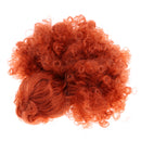 Dolls Wig Orange Explosive Curly Hairpiece with Head Scalp Shell Kit for 12inch RBL Blythe Takara Custom Party Outfit
