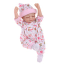Nicely 11inch Reborn Girl Sleeping Baby Doll with Cradle & Pillow & Quilt Kit Children Play Fun & Early Learn Toy