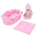 Nicely 11inch Reborn Girl Sleeping Baby Doll with Cradle & Pillow & Quilt Kit Children Play Fun & Early Learn Toy