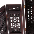 Vintage Annatto 6-Pages Folding Screen for 1/12 Dolls House Living Room Furniture Handcrafts Collections