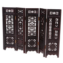 Vintage Annatto 6-Pages Folding Screen for 1/12 Dolls House Living Room Furniture Handcrafts Collections