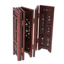 Retro Annatto 6-Pages Folding Screen for 1/12 Dolls House Living Room Furniture Handcrafts Collections