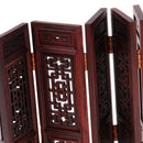 Retro Annatto 6-Pages Folding Screen for 1/12 Dolls House Living Room Furniture Handcrafts Collections