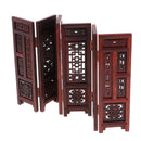 Retro Annatto 6-Pages Folding Screen for 1/12 Dolls House Living Room Furniture Handcrafts Collections