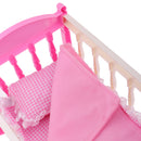 Princess Cradle Bed Furniture for 9-11inch Reborn Girl Baby Doll Kids Pretend Play Toy Birthday Gift