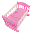 Princess Cradle Bed Furniture for 9-11inch Reborn Girl Baby Doll Kids Pretend Play Toy Birthday Gift