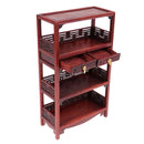 Wooden Bookshelf Bookcase Action Figure Dolls Scene Accessories