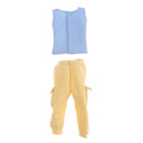 Casual Outfit Set Blue Vest & Yellow Slacks For Blythe Doll Clothes Accs
