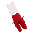 Casual Outfit Set White Vest & Red Slacks For Blythe Doll Clothes Accs