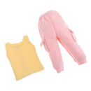 Casual Outfit Set Yellow Vest & Pink Slacks For Blythe Doll Clothes Accs