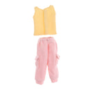Casual Outfit Set Yellow Vest & Pink Slacks For Blythe Doll Clothes Accs