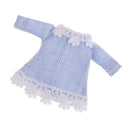 Dolls Clothes Blue Lace Dress for Mini Blythe 1/12 BJD Obitsu11 OB11 Doll Complete Look