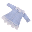Dolls Clothes Blue Lace Dress for Mini Blythe 1/12 BJD Obitsu11 OB11 Doll Complete Look