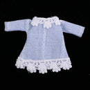 Dolls Clothes Blue Lace Dress for Mini Blythe 1/12 BJD Obitsu11 OB11 Doll Complete Look