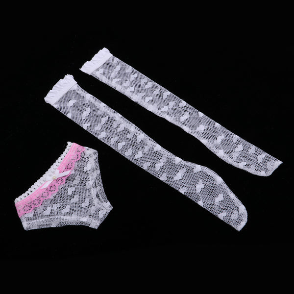 1/3 BJD Pink Lace Underwear Stocking Socks Set for LUTS DOD Dollfie Dolls Clothes