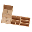 1:12 Wooden Combined Cabinet Organizer Model Furniture Dollhouse Decoration