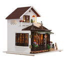 DIY Handcraft Miniature Project Kit Wooden Dolls House Furniture Accessories Kit with LED Lights + Music Box Â– Coffee Shop Themed