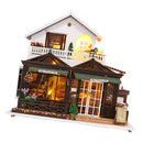 DIY Handcraft Miniature Project Kit Wooden Dolls House Furniture Accessories Kit with LED Lights + Music Box Â– Coffee Shop Themed