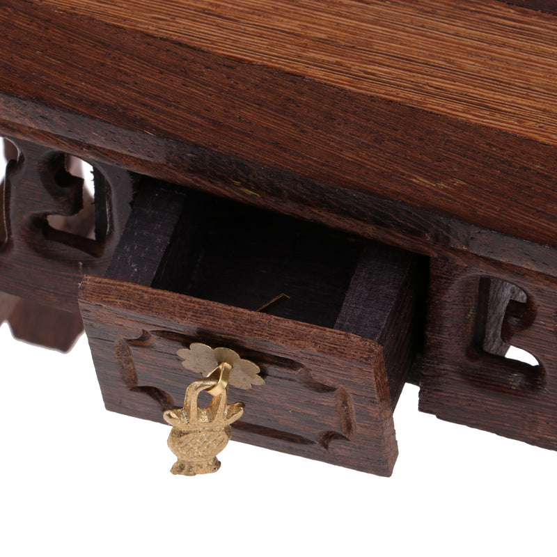 1/12 Dollhouse Miniature Wooden Multifunctional Table Lute Table/End Table/Tea Table Model