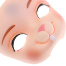 1/6 BJD Doll Faceplate Head Shell with Rabbit Face Makeup for BBgirl Dollfie LUTS DOD Lati Green DIY Making Accessory