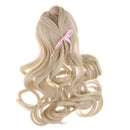 Long Curly Wig 20-21cm with Bowknot Pigtail for 1/3 BJD SD DOD LUTS Doll Light Gold