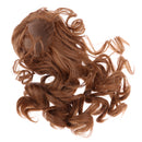 Long Curly Wig High Temperature Wire with Bang Pigtail for 1/3 BJD SD DOD Doll Flaxen
