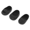3 Pairs/Set Shoes Sandal Slippers For 25cm Mellchan Doll Outfit Accs Black