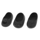 3 Pairs/Set Shoes Sandal Slippers For 25cm Mellchan Doll Outfit Accs Black
