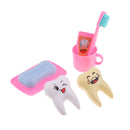 6Pcs Household Toiletries Toothbrush Teeth Soap For 25cm Mellchan Doll Pink