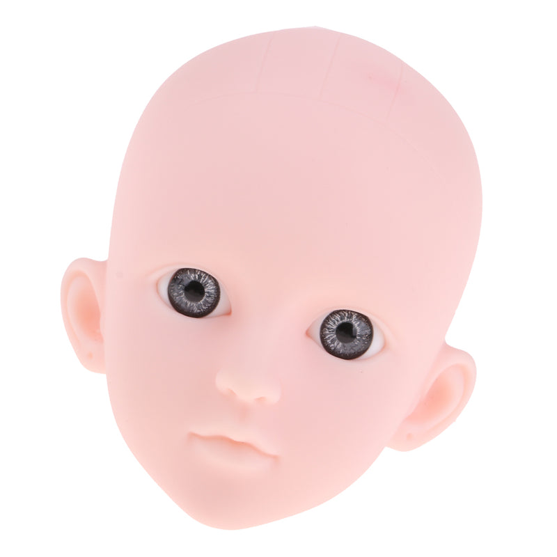 1/4 BJD Female Doll Head Sculpt with Gray Eyes DIY Parts High Quality Plastic