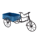 Vintage 1:12 Dollhouse Miniature Garden Alloy Cart Blue Tricycle Room Item