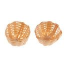 2pcs 1/12 Dollhouse Miniature Fruits and Vegetables Bamboo Baskets Home Ornament Supply
