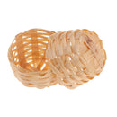 2pcs 1/12 Dollhouse Miniature Fruits and Vegetables Bamboo Baskets Home Ornament Supply