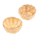 2pcs 1/12 Dollhouse Miniature Fruits and Vegetables Bamboo Baskets Home Ornament Supply