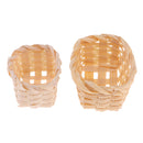 2pcs 1/12 Dollhouse Miniature Fruits and Vegetables Bamboo Baskets Home Ornament Supply