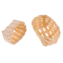 2pcs 1/12 Dollhouse Miniature Fruits and Vegetables Bamboo Baskets Home Ornament Supply