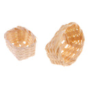 2pcs 1/12 Dollhouse Miniature Fruits and Vegetables Bamboo Baskets Home Ornament Supply