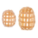 2pcs 1/12 Dollhouse Miniature Fruits and Vegetables Bamboo Baskets Home Ornament Supply