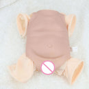 Painted 20-22inch Reborn Girl Belly Plate Added to Cloth Body for Realistic Baby Doll Custom Accessory