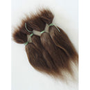 23cm DIY Wig Straight Hair For Newborn Baby Doll Accs DIY Making Dark Brown