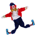 41cm Funny Clown Man Doll Wearing Red Clothes W. Bow Halloween Ornament Gift